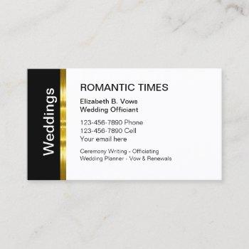 classy wedding officiant upscale business cards