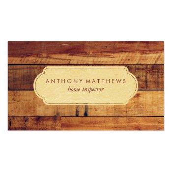 Small Classy Wooden Boards Professional Business Card Front View