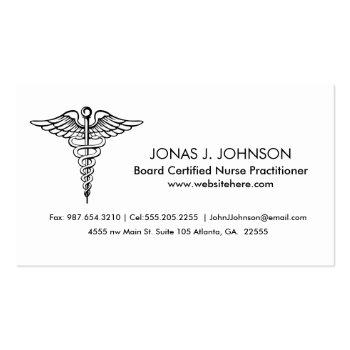Small Clean And Professional Black And White Medical Business Card Front View