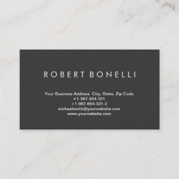 clean simple minimal grey standard business card