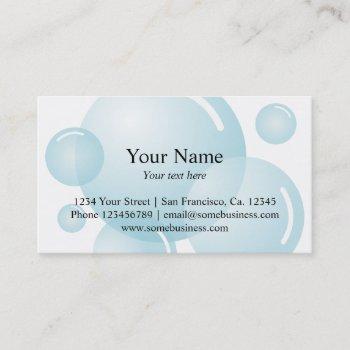cleaning business card template | soap bubbles