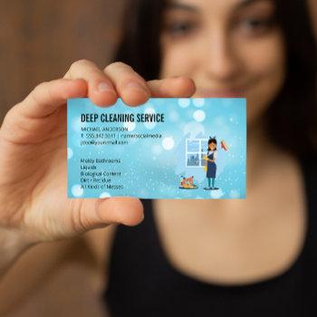 cleaning lady | cleaning service business card
