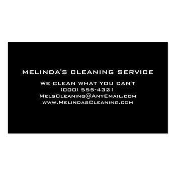 Small Cleaning Service Business Card Back View