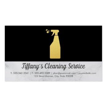 Small Cleaning Service | Maid Cleaning Spray Business Card Front View