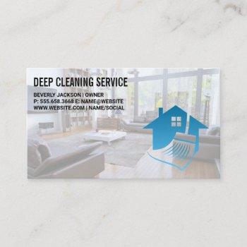 cleaning services | broom house logo business card