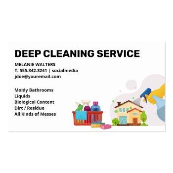 Small Cleaning Services | Maid Spraying | Clean Products Business Card Front View