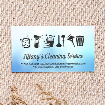 cleaning supplies and house keeping service business card