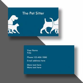 clever pet sitter business card design