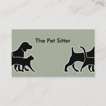 clever pet sitter design business card