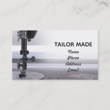 closeup image of vintage sewing machine business card