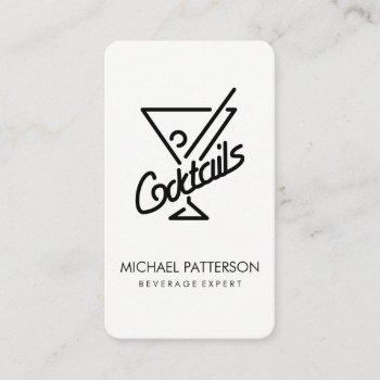 cocktails / bartender business card