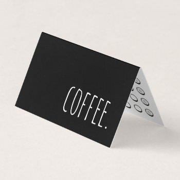 coffee folded loyalty punch card