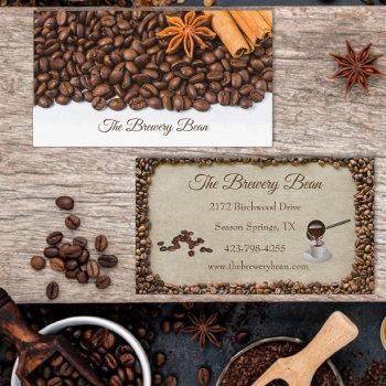 coffee shop cafe business cards