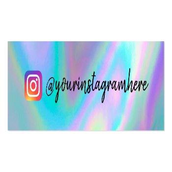 Small Color Shift Holographic Mini Business Card Front View