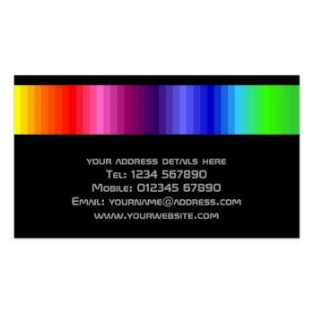 Small Color Spectrum Business Card Back View