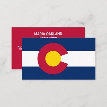 coloradan flag, flag of colorado business card
