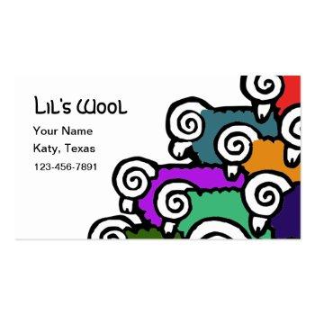 Small Colored Sheep Business Card Front View