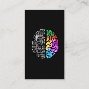 colorful brain engineering science business card