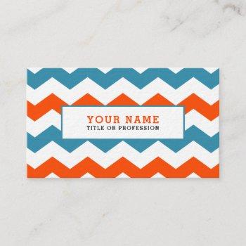 colorful chevron business card