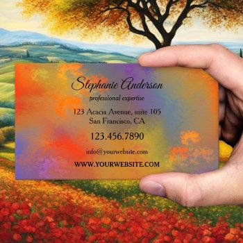 colorful fine art professional business card