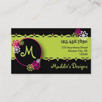 Small Colorful, Fun Designer Card Front View