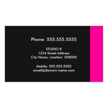 Small Colorful Makeup Artist Monogram Business Card Back View