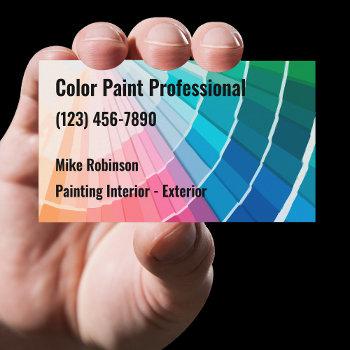 colorful paint chip background business card