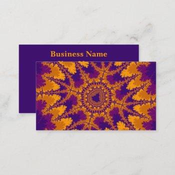 colorful purple and orange fractal business card