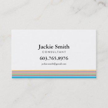 colorful striped business card