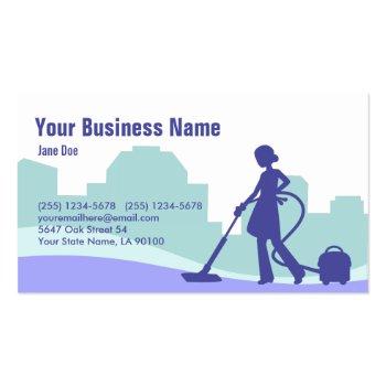 Small Commercial Cleaning Business Card Front View
