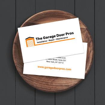 commercial garage door  installer and repair business card