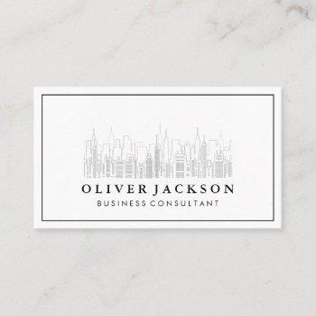 commercial real estate | city downtown business card