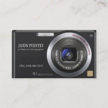 compact  digital camera photographer business card