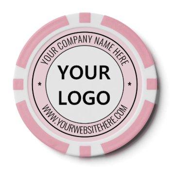 company logo and text your business poker chips