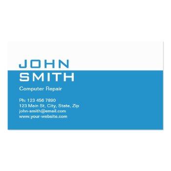 Small Computer Repair Modern Professional Plain Simple Business Card Front View