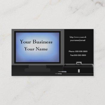 computer repair service business card