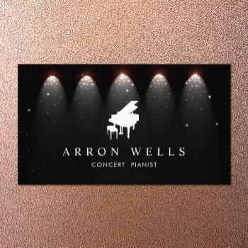concert pianist grand piano  business card
