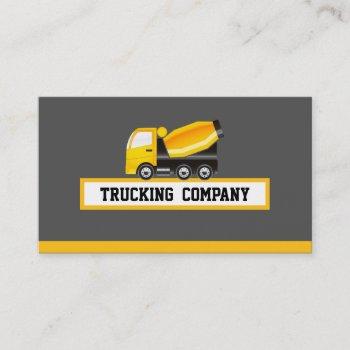 concrete and cement mixer truck - construction business card