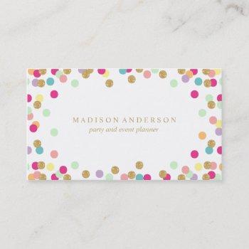confetti party | business cards