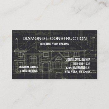 construction business card black