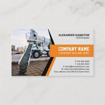 construction company business card (concrete)