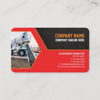 construction company business card (concrete)