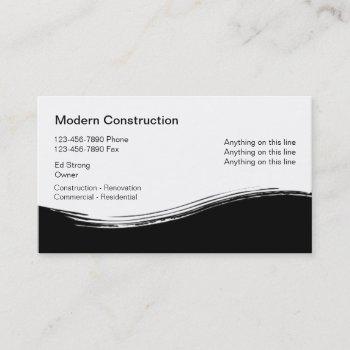 construction contractor business cards unique