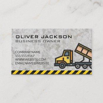 construction | dump truck business card