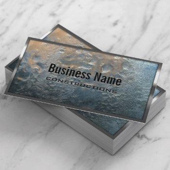 construction metal border unique ice wall business card