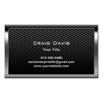 Small Construction Remodeling Custom Logo Metal Business Card Back View