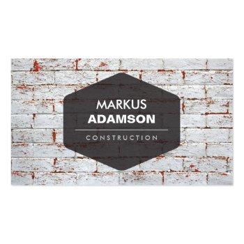 Small Construction, Repair, Handyman Business Card Front View