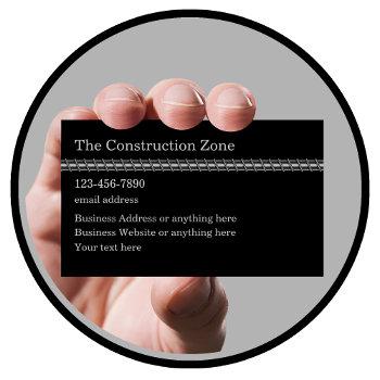 construction service rebar theme business card