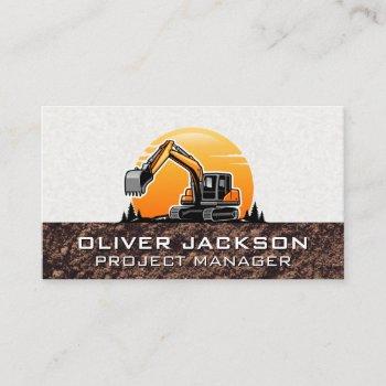 construction vehicle operator business card