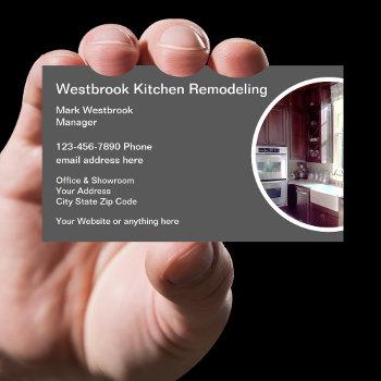 contemporary kitchen and bath remodeling business card